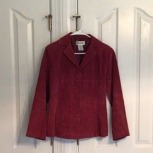 Beautiful Dusty Rose Suede-like Leather Jacket